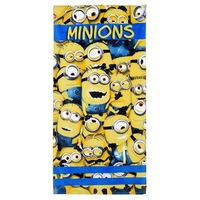 Prosop de baie, plaja, copii, cu Minions, Minioni, multicolor, 100%bbc, 70x140 cm