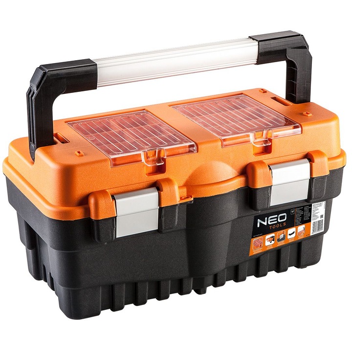 Geanta de scule cu organizator, plastic, 18", Neo 84-102