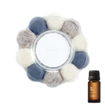 Pachet Complet Difuzor Bonbon (Ivory/Grey) Aromaterapie cu Bile din Pasla Confectionate Manual cu 1 Ulei Esential Flower Orange Pachet Complet Difuzor Bonbon (Ivory/Grey) Aromaterapie cu Bile din Pasla Confectionate Manual cu 1 Ulei Esential Flower Orange