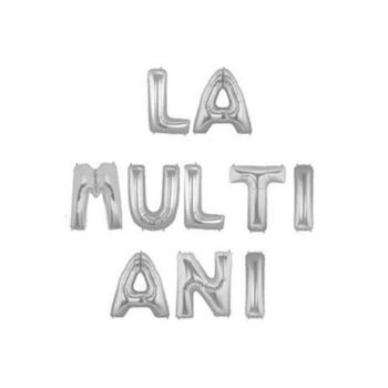 Set baloane folie LA MULTI ANI - 40 cm- argintiu Set baloane folie LA MULTI ANI - 40 cm- argintiu