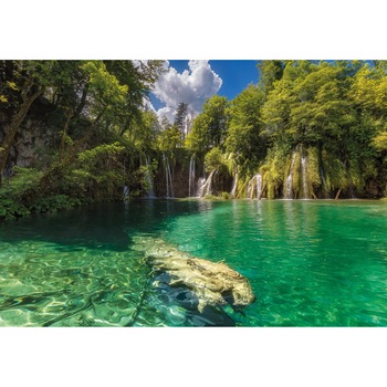 Fototapet peisagistic Eden Falls Komar 8-533 Verde/Albastru 368 X 254cm ( LxI ) Fototapet peisagistic Eden Falls Komar 8-533 Verde/Albastru 368 X 254cm ( LxI )