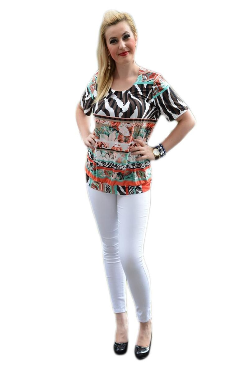 Bluza casual, bleumarin cu imprimeu paisley, D&J Exclusive, Maro