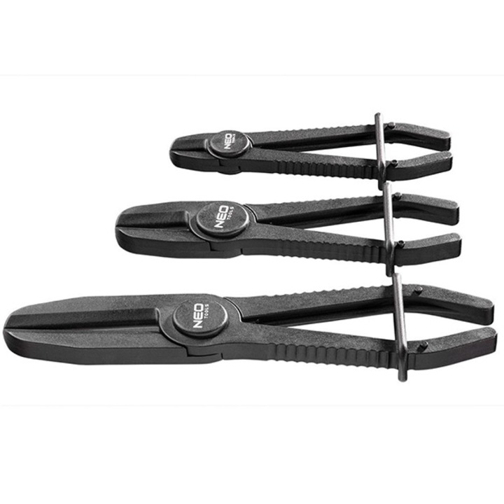 Set clesti plastic pentru furtune, NEO TOOLS, 11-224, 3 bucati, cu autoblocare