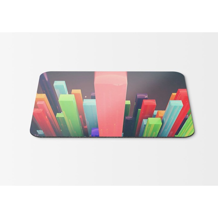 Mouse Pad Abstract Blocks Dual Screen Multiscreen Specularity By Lacza - 21.5 x 27 x 0.3cm