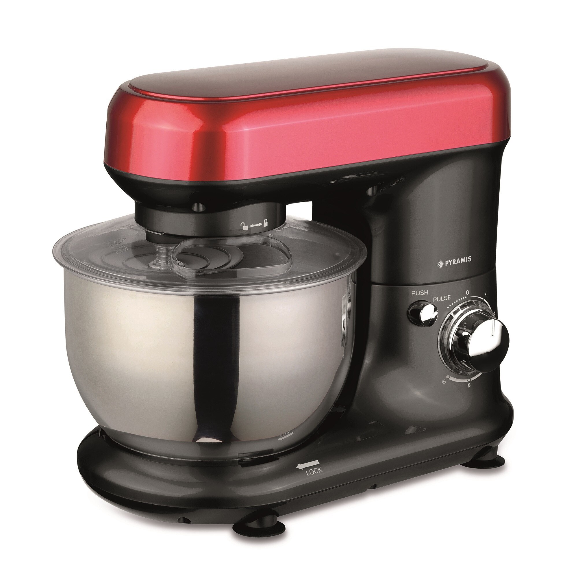 Robot de bucatarie Pyramis BRI100, putere 800W, 6 + 1 trepte de viteza, vas din otel inoxidabil