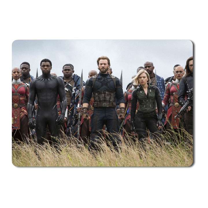 Mouse Pad Avengers Infinity Warblack Widow Amerika Kapitány Fekete - 21,5 x 27 x 0,3 cm