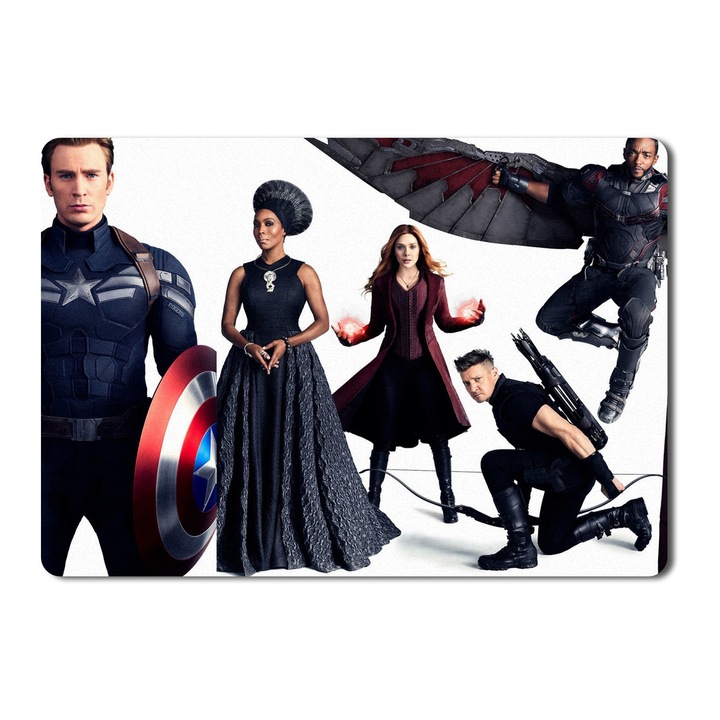 Mouse Pad Avengers Infinity War Captain America Spiderman Hawkeye 001 - 21,5 x 27 x 0,3 cm