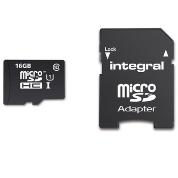 Card de memorie pentru smartphone si tableta 16gb Microsdhc / xc 90mb / s Clasa 10 Uhs-i U1, Integral Card de memorie pentru smartphone si tableta 16gb Microsdhc / xc 90mb / s Clasa 10 Uhs-i U1, Integral