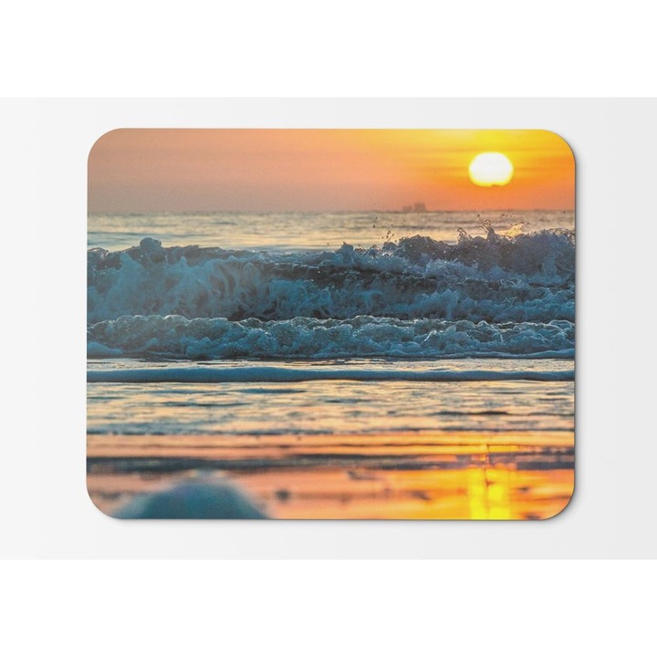 Mouse Pad Beach Waves Sunset - 21,5 x 27 x 0,3 cm