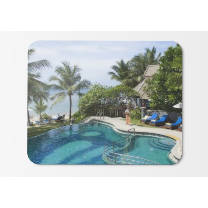 Подложка за мишка Country Palm Trees House Resort Rest Tropics - 21,5 x 27 x 0,3 cm