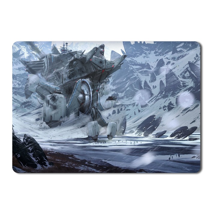 Mouse Pad Defiance Game Mmo Shooter Sci-Fi Winter Snow Wind Mountain - 21,5 x 27 x 0,3 cm