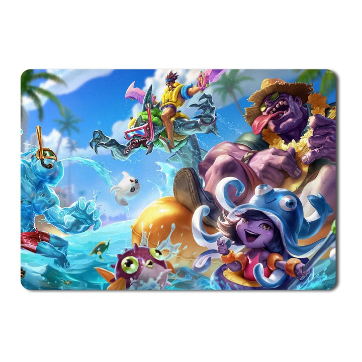 Egérpad Dravenreksai Zac Dr Mundo Lulu League Of Legends játék Lol - 21,5 x 27 x 0,3 cm
