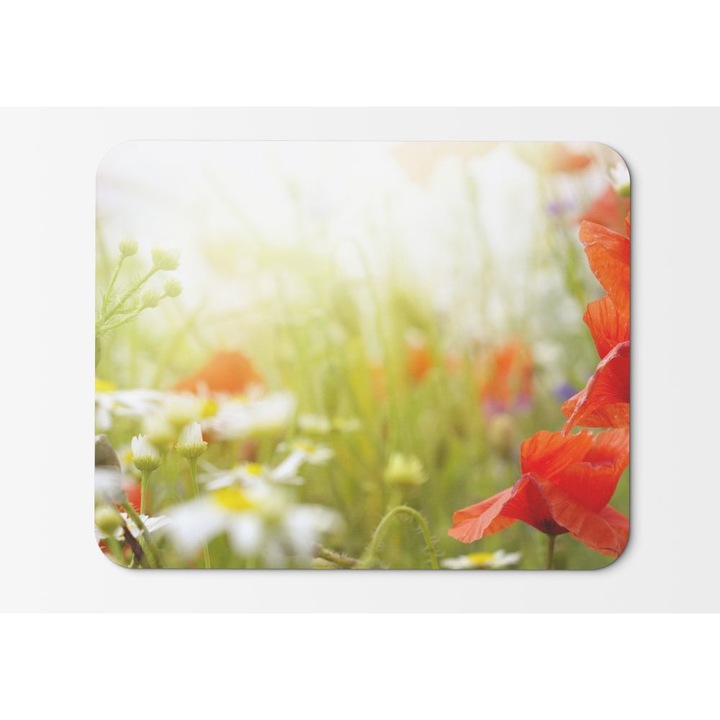 Mouse Pad Fieldk Hd kamilla mák virágok - 21,5 x 27 x 0,3 cm