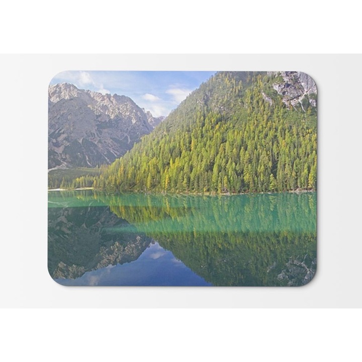 Mouse Pad Forests Buildings Italy South Tyrol Lakes Reflections - 21.5 x 27 x 0.3cm