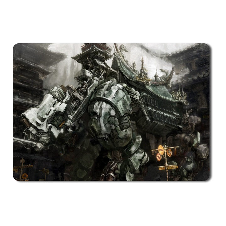 Egérpad futurisztikus mechagrey grafika Anime Art City - 21,5 x 27 x 0,3 cm