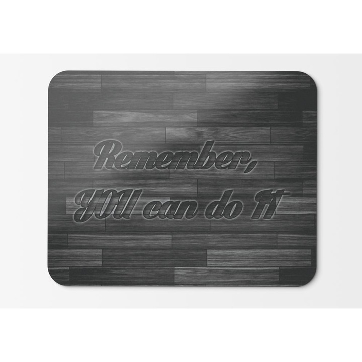 Mouse Pad Graphic Design Wood Texture Motivation Photo Manipulation Can - 21.5 x 27 x 0.3cm