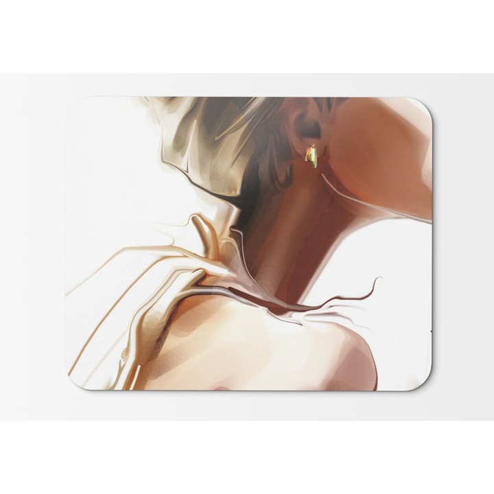 Mouse Pad Girlportrait Art Lipstick - 21.5 x 27 x 0.3cm