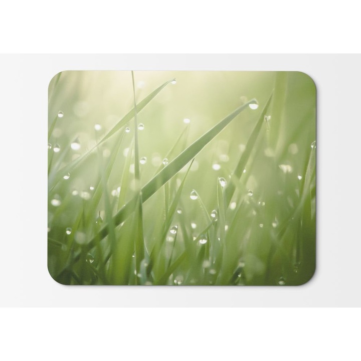 Grassk Hd Green Drops Dew Sun Rays egérpad - 21,5 x 27 x 0,3 cm