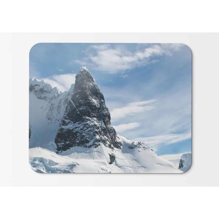 Mouse Pad Hdr Photography Snowy Cliff - 21,5 x 27 x 0,3 cm