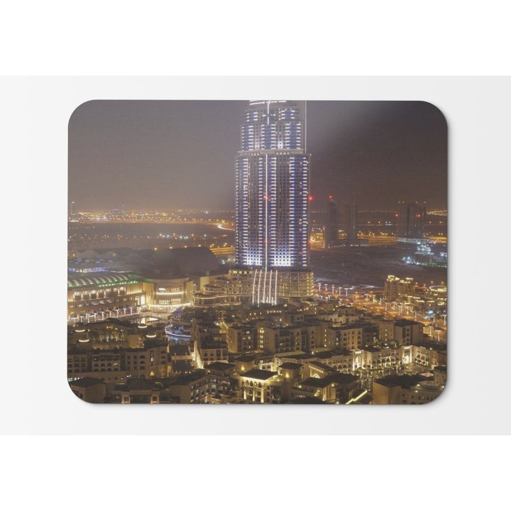 Подложка за мишка Lights United Arab Emirates Palm Trees Hotel - 21,5 x 27 x 0,3 cm
