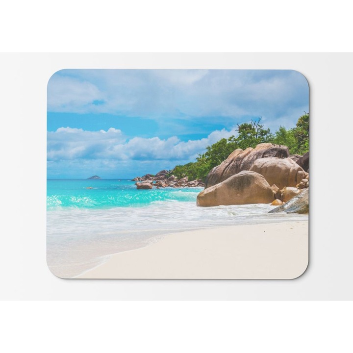 Подложка за мишка Maldivesseychelles Beach Ocean Coast Palm Sky - 21,5 x 27 x 0,3 cm