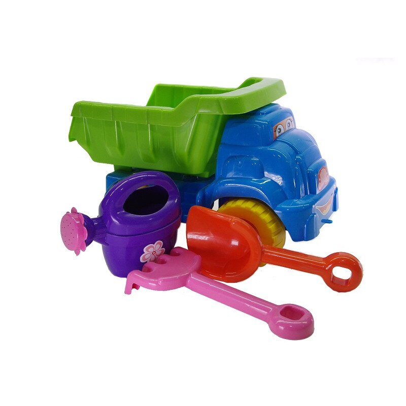 Set de nisip cu basculanta, culoare albastru cu verde