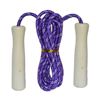 Coarda cu manere de lemn pentru sarit, coarda pentru copii Multicolor Coarda cu manere de lemn pentru sarit, coarda pentru copii Multicolor