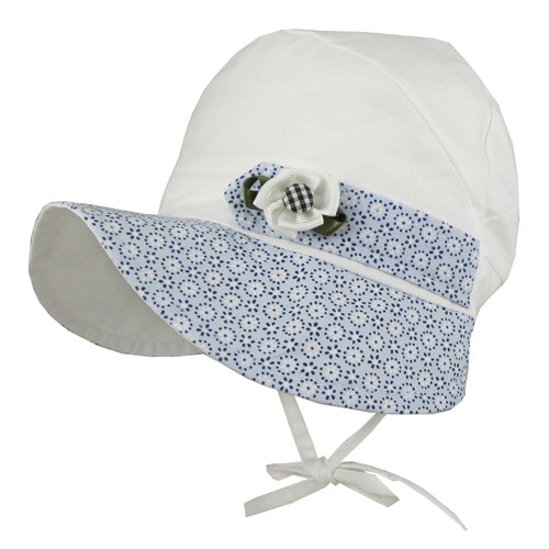 Boneta cu cozoroc, Piticot, Alb/Bleu, Alb/Bleu