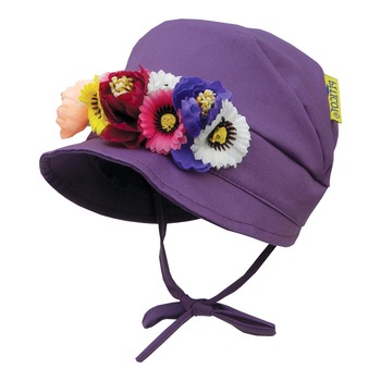 Boneta Piticot PL151 cu flori, mov, Mov Boneta Piticot PL151 cu flori, mov, Mov