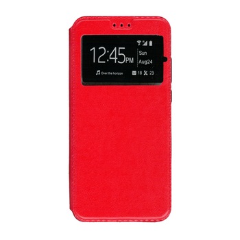 Husa flip s-view, Eurocell, pentru Huawei P20 Lite, rosu Husa flip s-view, Eurocell, pentru Huawei P20 Lite, rosu