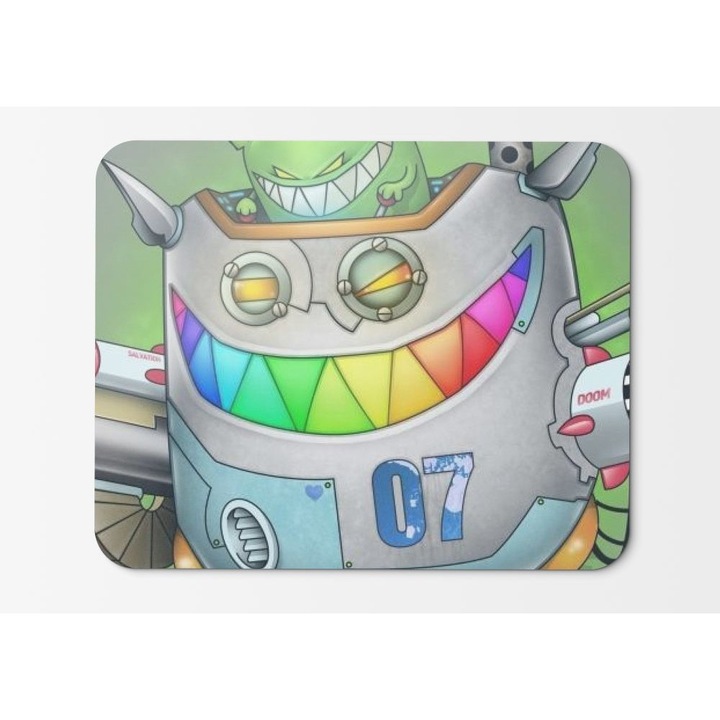 Mouse Pad Robots Rainbows Feed Me - 21,5 x 27 x 0,3 cm
