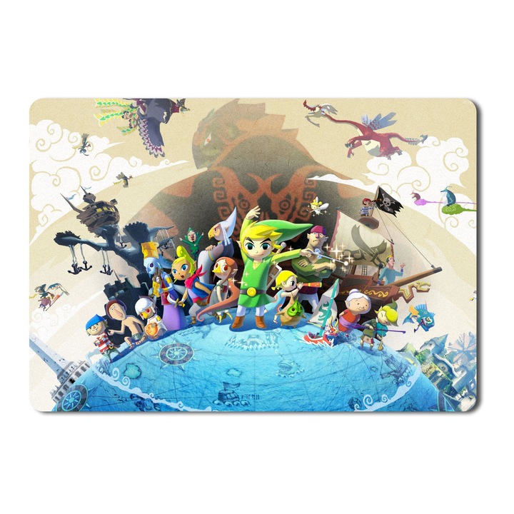 Egérpad The Legend Of Zelda The Wind Waker játék Fantasy Elf Dragon - 21,5 x 27 x 0,3 cm