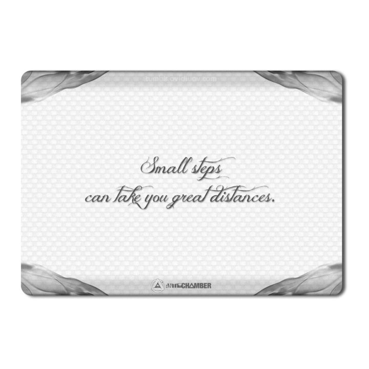 Mouse Pad Video Games Idézetek Szürkeárnyalatos lépések Wisdom Motivational Antichamber - 21,5 x 27 x 0,3 cm
