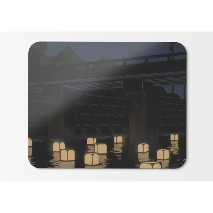 Mouse Pad Water Night Bridges Rivers - 21,5 x 27 x 0,3 cm