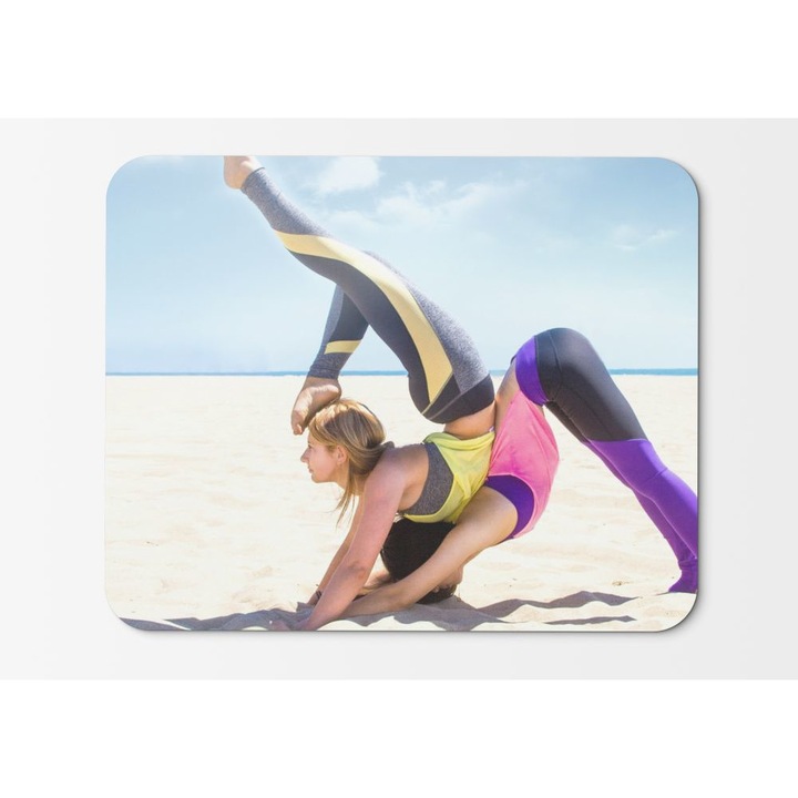 Mouse Pad Yogagirl fogyás Beach Sand Sky Relax Fitness - 21,5 x 27 x 0,3 cm