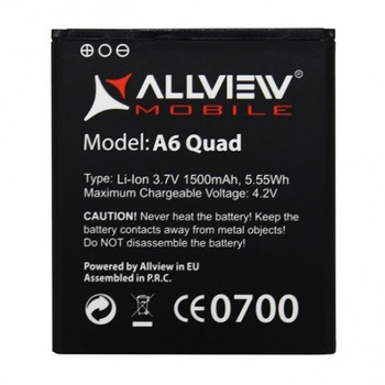 Baterie Acumulator Allview A6 Quad Original Li-Ion 4.2V 1500 mAh 5.55Wh Baterie Acumulator Allview A6 Quad Original Li-Ion 4.2V 1500 mAh 5.55Wh