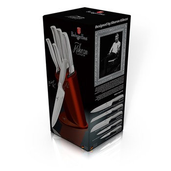 Set cutite inox 6 piese, suport inox, Kikoza Collection, BH2274 Set cutite inox 6 piese, suport inox, Kikoza Collection, BH2274