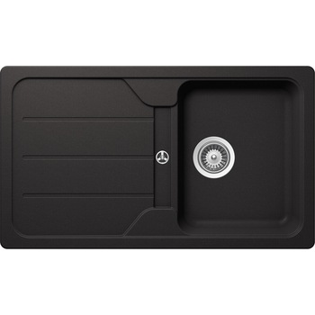 Chiuveta granit Schock Formhaus D-100 Nero Cristalite 860 x 500 mm, adancime cuva 190 mm, reversibila, montare pe blat Chiuveta granit Schock Formhaus D-100 Nero Cristalite 860 x 500 mm, adancime cuva 190 mm, reversibila, montare pe blat