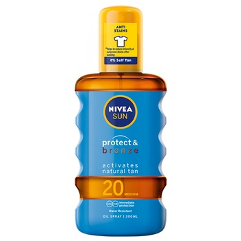 Ulei autobronzant cu protectie solara Nivea Sun Protect & Bronze SPF 20, 200 ml Ulei autobronzant cu protectie solara Nivea Sun Protect & Bronze SPF 20, 200 ml