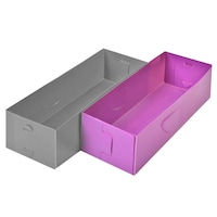 Set 2 organizatoare pliabile pentru sertar, Zola, 10x30.5x7.6 cm