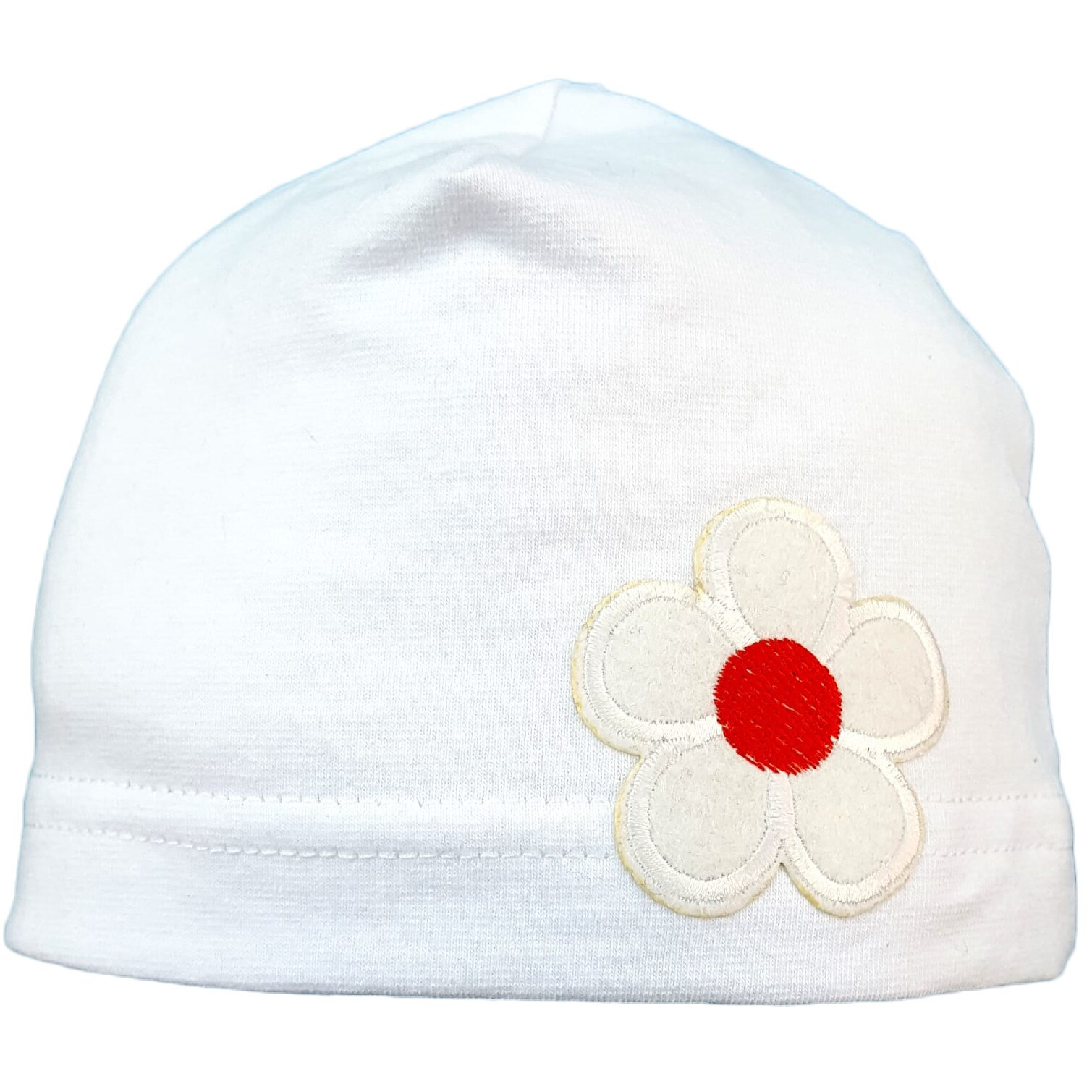 Fes de vara Mic Pitic C123NN cu broderie, alb, 40 cm