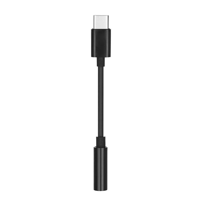 Adaptor audio USB Tip C la Jack 3.5mm, Negru