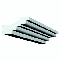 Scafa decorativa pentru banda LED S-08, din polistiren extrudat de culoare alba, dimensiune h=76 x l=120, lungime 2 ml