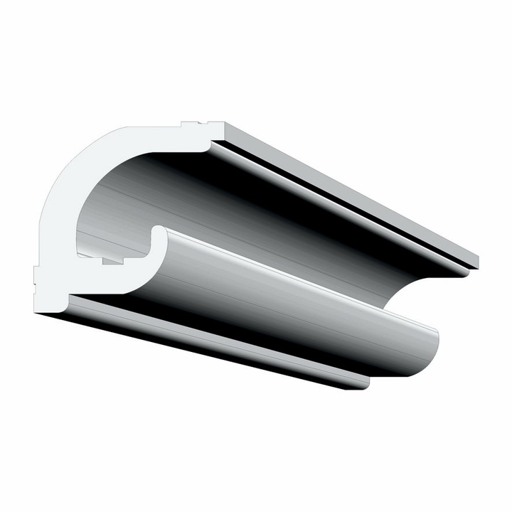 Scafa decorativa pentru banda LED S-10, din polistiren extrudat de culoare alba, dimensiune h=100 x l=100, lungime 2 ml