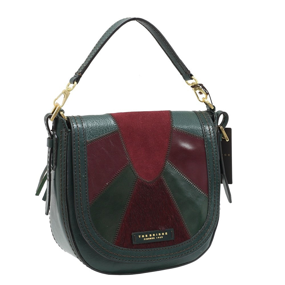 Geanta dama de umar The Bridge piele naturala, verde, Suveran