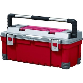 Organizator profesional scule cu maner Keter 220235, 2 compartimente, inchizatoare metalice, 24 l capacitate Organizator profesional scule cu maner Keter 220235, 2 compartimente, inchizatoare metalice, 24 l capacitate