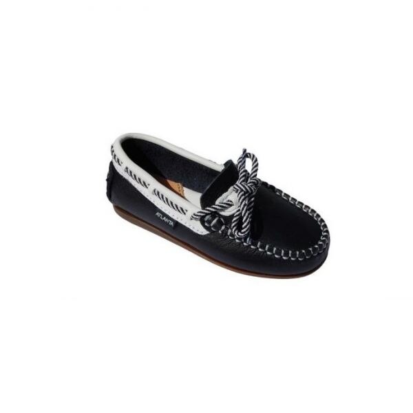 Mocasini AN005G Atlanta Mocassin, Bleumarin/Alb