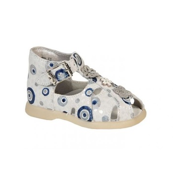 Sandale JASMINE LUCKY CIMENT, Little Mary, Alb/Albastru Sandale JASMINE LUCKY CIMENT, Little Mary, Alb/Albastru