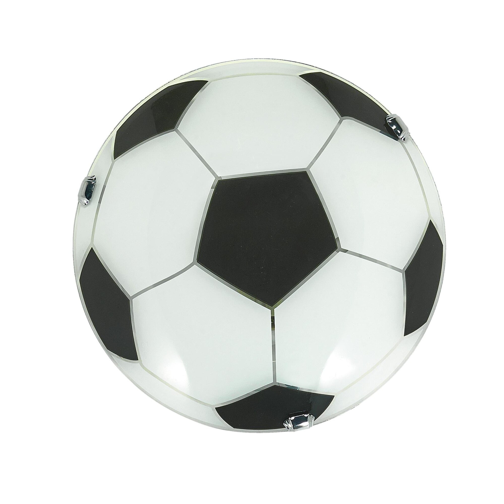 Plafoniera Soccer, Lampex, E27, 1×60W, Negru/Alb