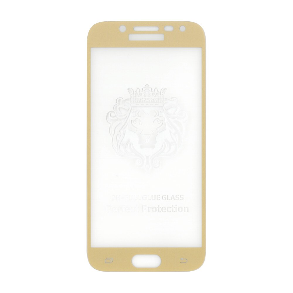 Folie sticla full size cu adeziv pe toata suprafata, EuroCELL, pentru Samsung Galaxy J5 2017, auriu